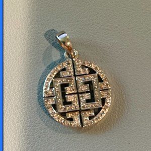 Sterling and diamond pendant